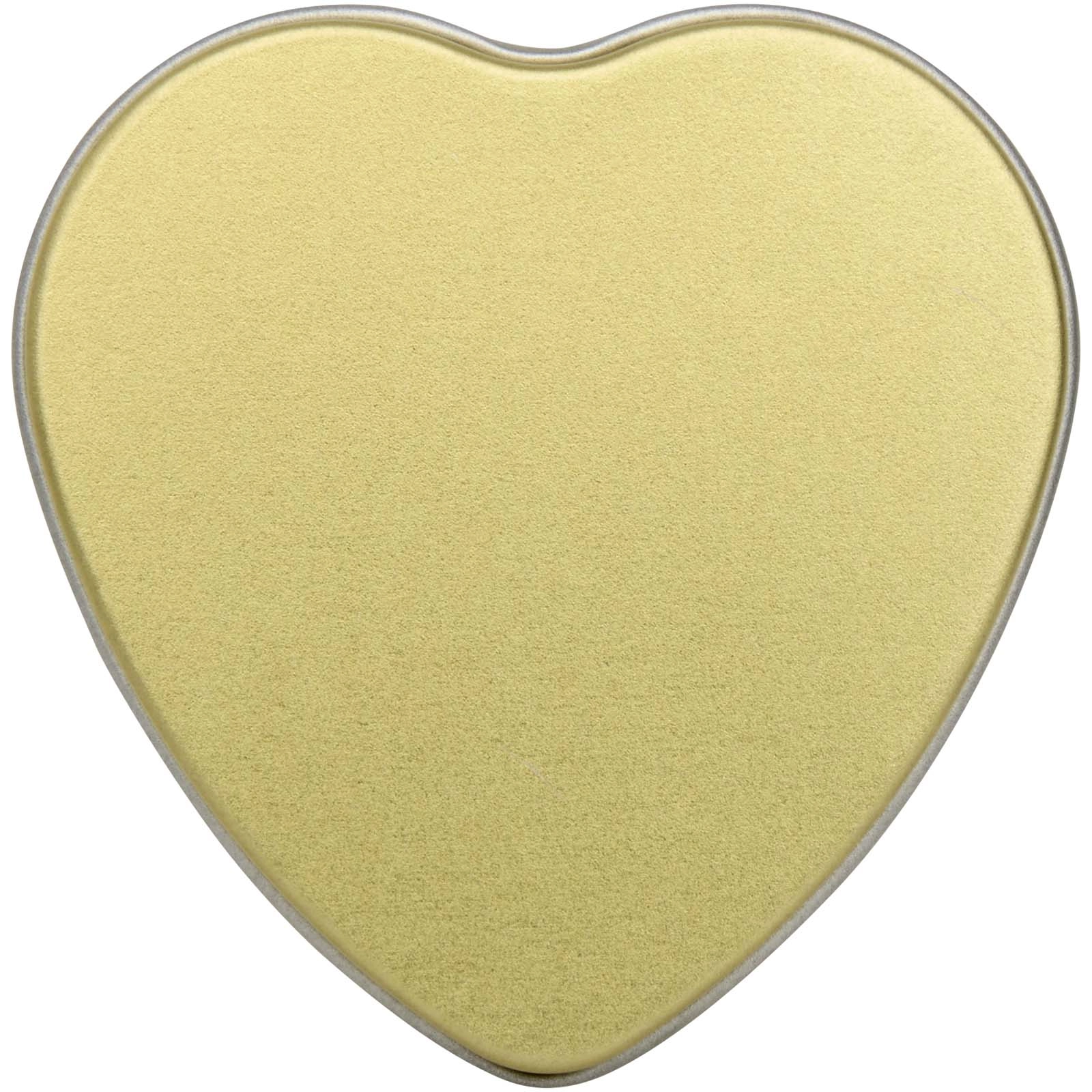 Immagine Candela in scatola di latta a forma di cuore all'aroma di vaniglia Blissful