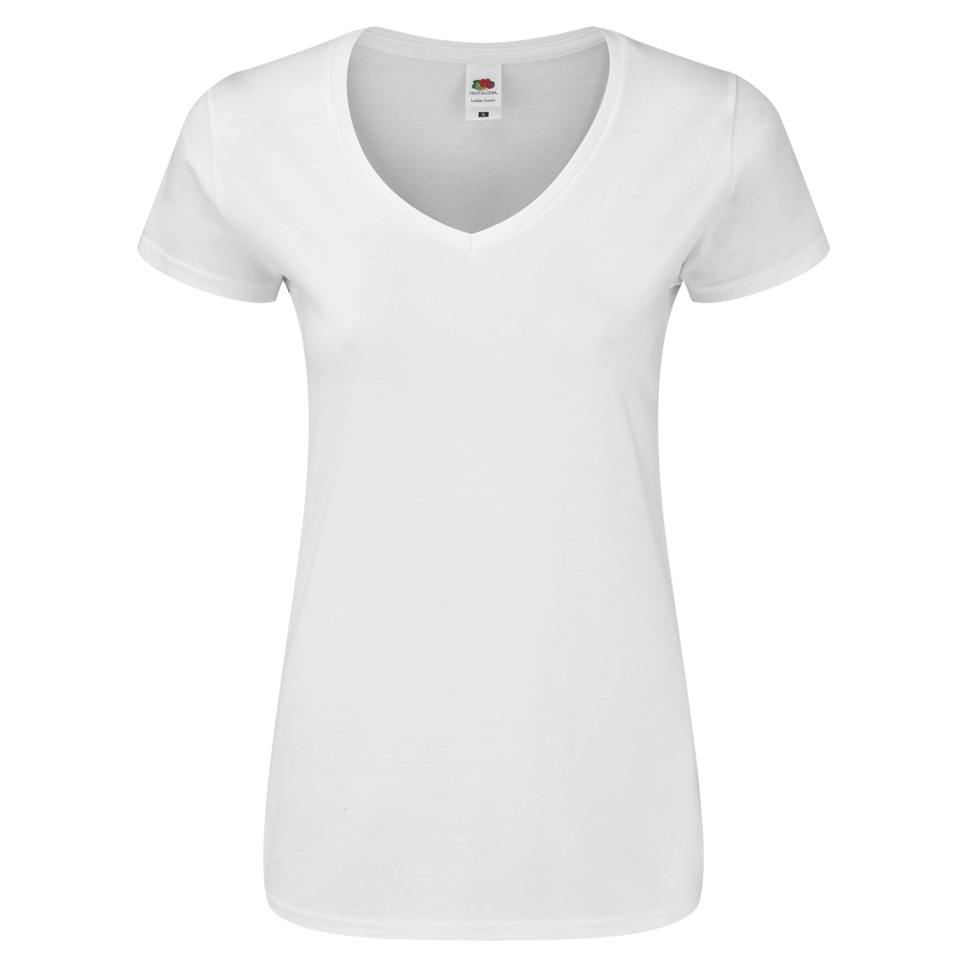 Immagine T-Shirt Donna Bianca Iconic V-Neck