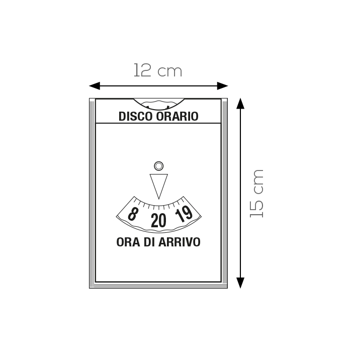 Immagine disco orario maxi custodia trasparente - TIME