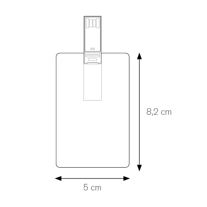 Immagine memoria USB 4GB corredata di astuccio forma carta di credito - PASSEPARTOUT