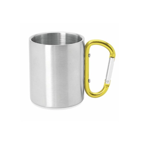8432 Oslon – Tazza In Acciaio Doppia Parete Con Moschettone