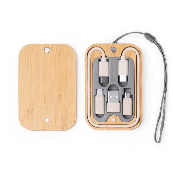 Immagine 6110 Erik - Set Cavi Di Ricarica In ABS E Bamboo