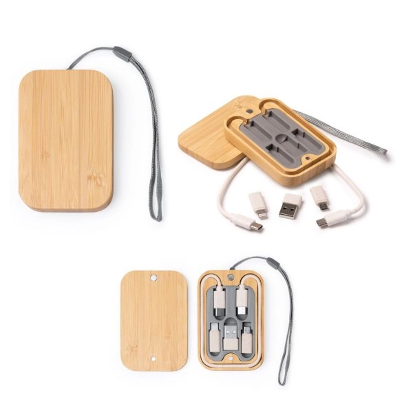 Immagine 6110 Erik - Set Cavi Di Ricarica In ABS E Bamboo