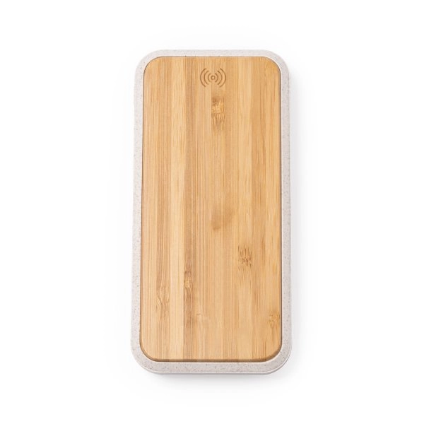 6058 Ambro - Power Bank in Bamboo E Fibra Di Frumento