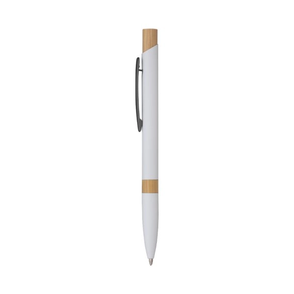 5699 Elia - Penna Sfera Soft Touch In Alluminio E Bamboo