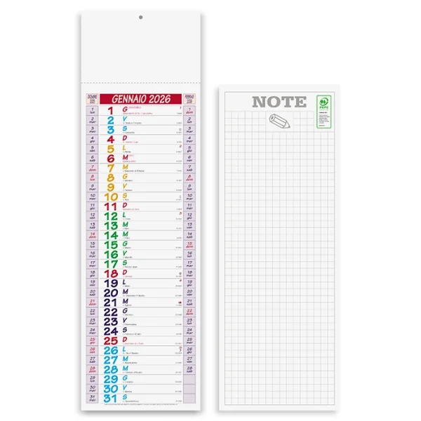 Calendario Silhouette Multicolor Personalizzabile