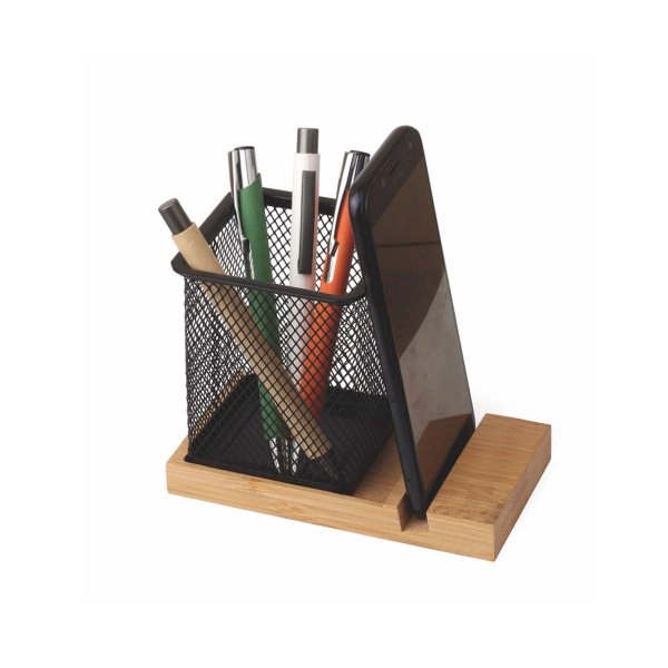 Immagine 2652 Gechy - Portapenne/Cellulare In alluminio E Legno