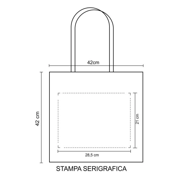 Immagine 0998 Sheila - Borsa Shopping In Cotone Organico Dimensioni 42x42