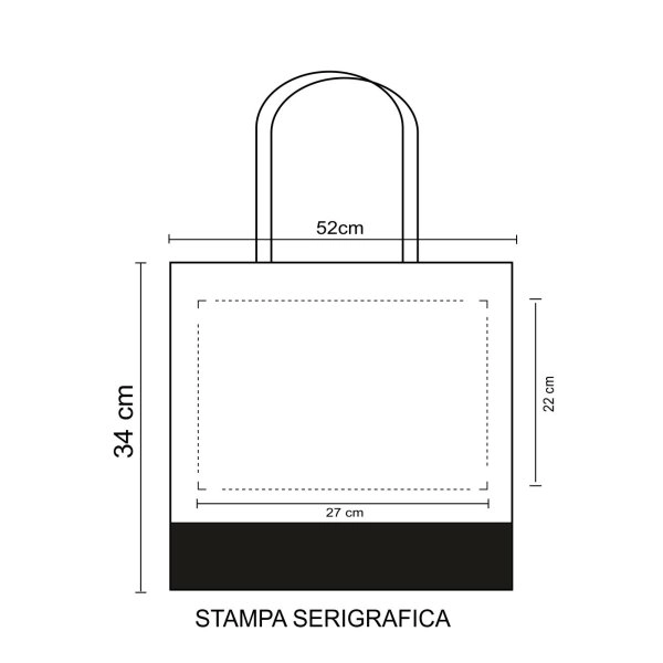Immagine 0997 Capri - Borsa Mare Canvas Dimensioni cm.34x52x17