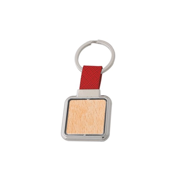 0702 Cuad wood - Portachiavi girevole