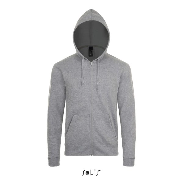 Immagine felpa cappuccio e zip unisex SOL'S STONE | 50% cot+ 50% pol | 260gr personalizzata con stampa o ricamo