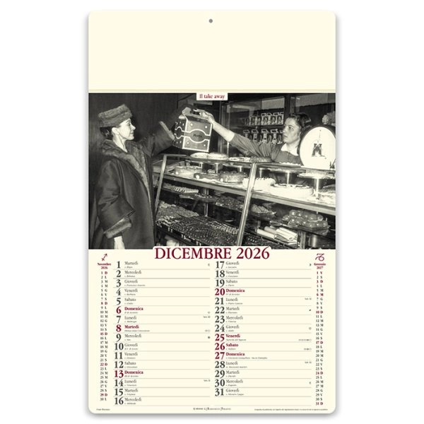 Immagine Calendari illustrati avoriati personalizzati Come Eravamo 31 x 52,5 cm