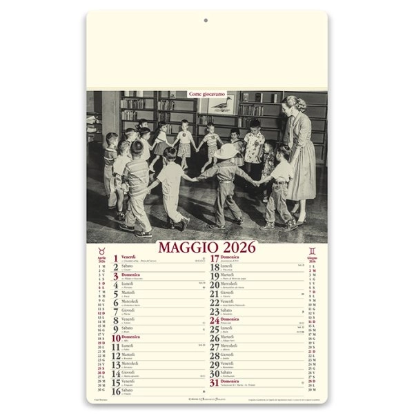 Immagine Calendari illustrati avoriati personalizzati Come Eravamo 31 x 52,5 cm