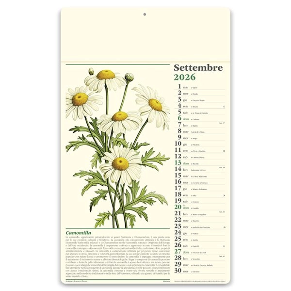 Immagine Calendario erboristeria 31 x 52,5 cm formato olandese personalizzato