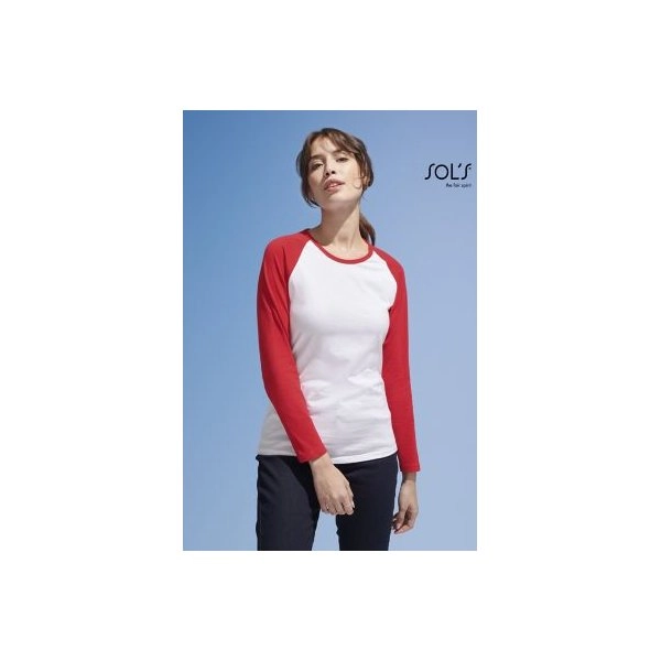 Immagine T-shirt manica lunga bicolore donna MILKY