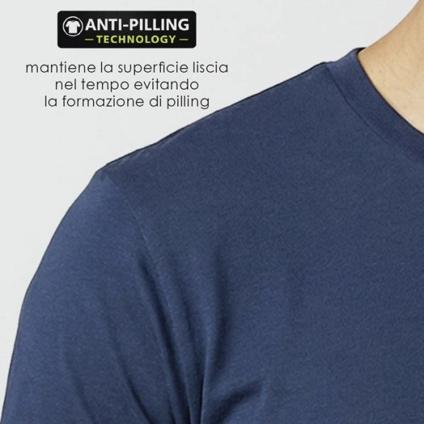 Immagine t-shirt adulto cotone pettinato cuciture laterali nastro di rinforzo collo trattamento antipeeling - ZERO