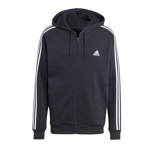 FELPA UOMO ESSENTIALS FLEECE 3STRIPES FULL ZIP ADIDAS
