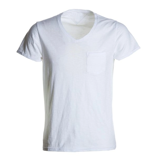 T-shirt bianca manica corta collo a V NEUTRAL WILD Payper