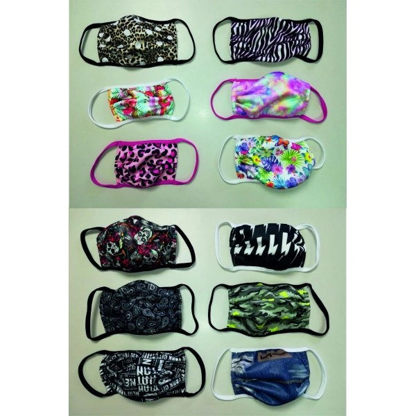 MASCHERINA COTONE/POLIESTERE LAVABILE ADULTO UNISEX