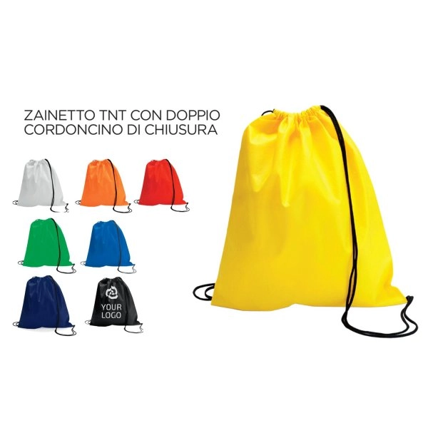 ZAINETTO SACCA SPORTIVA IN TNT 42x36 DOPPIO CORDONCINO