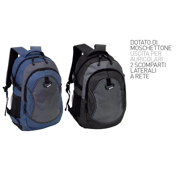 ZAINO CON SCOMPARTO FRONTALE