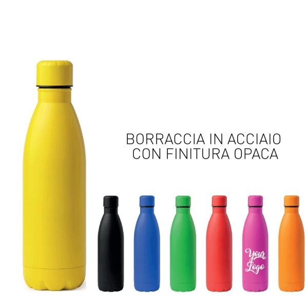 BORRACCIA IN ACCIAIO FINITURA OPACA 790ML