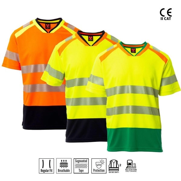 ALLEY T-SHIRT SCOLLO V ALTA VISIBILITÀ PAYPER