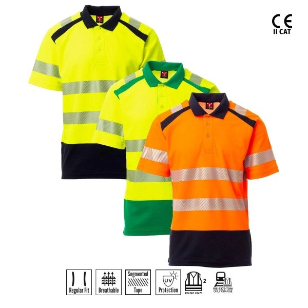 ROAD POLO M/C BICOLORE ALTA VISIBILITÀ PAYPER