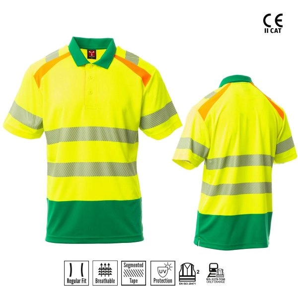 LANE POLO M/C BICOLORE ALTA VISIBILITÀ PAYPER