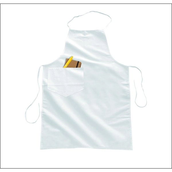 GREMBIULE CON TASCONE BIANCO 100% COTONE