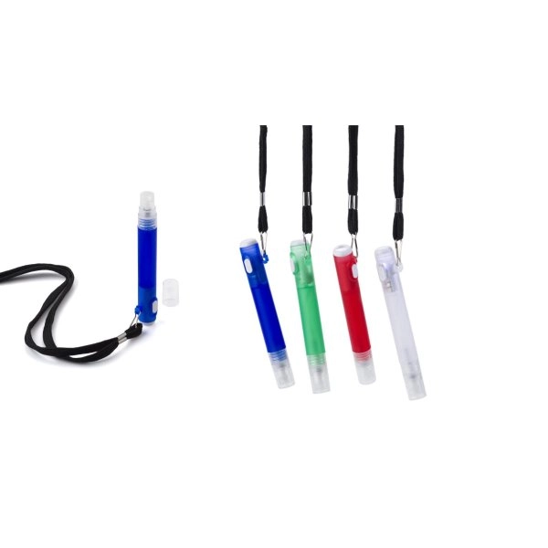 LAYNARD CON FLACONE SPRAY E TORCIA LED