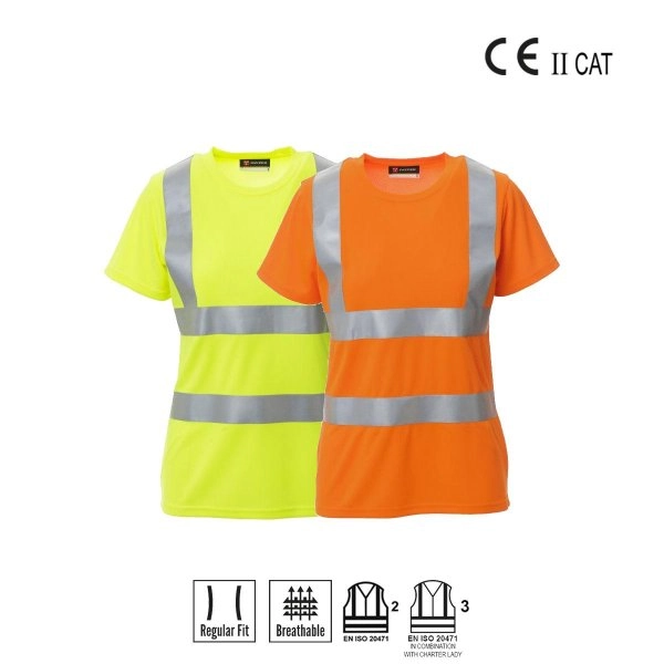AVENUE LADY T-SHIRT GIROCOLLO ALTA VISIBILITA' PAYPER