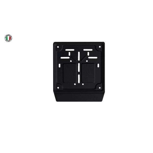 PORTATARGA MOTO IN METALLO NERO MADE IN ITALY