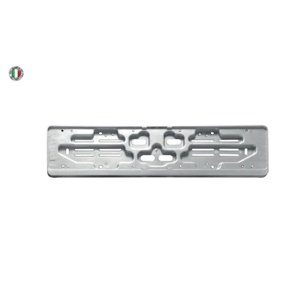 Portatarga posteriore in polipropilene argento Made in Italy