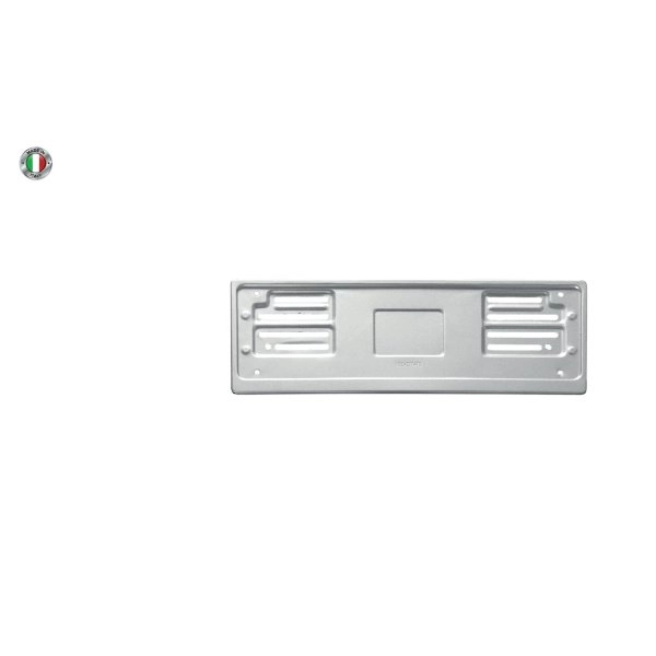 Portatarga anteriore in metallo grigio Made in Italy
