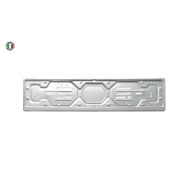 Portatarga posteriore in metallo grigio Made in Italy