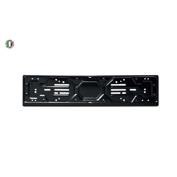 Portatarga posteriore in metallo nero Made in Italy