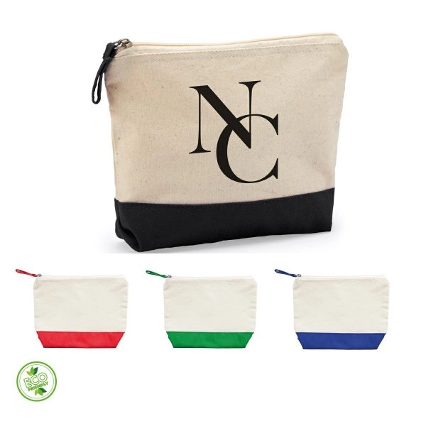 BEAUTY CASE IN COTONE BICOLORE CON MANICO