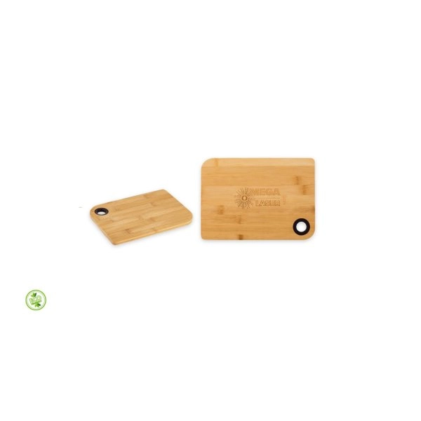 TAGLIERE IN BAMBOO CON FORO RIVESTITO IN SILICONE