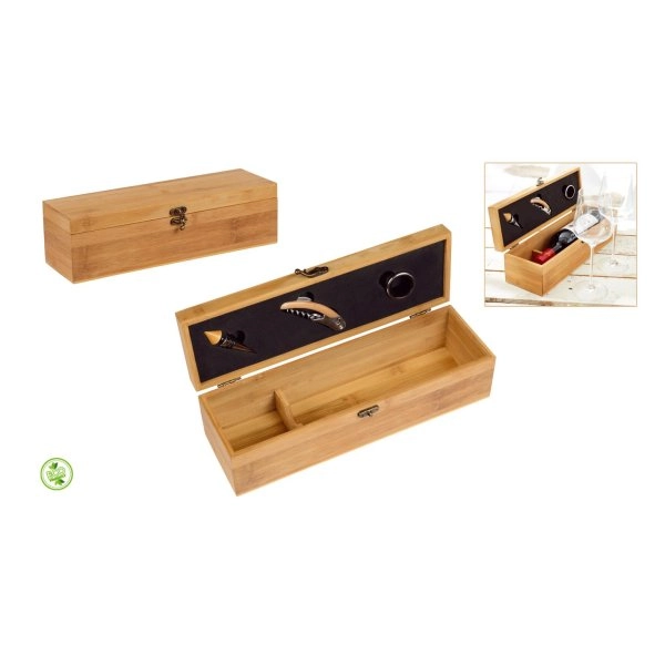 SET VINO SCATOLA 1 BOTTIGLIA CON 3 ACCESSORI