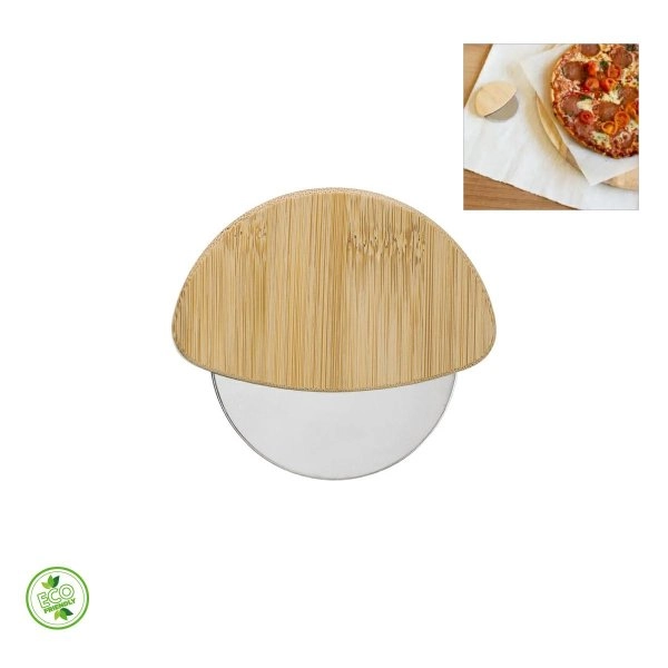 TAGLIAPIZZA IN BAMBOO E LAMA IN ACCIAIO INOX