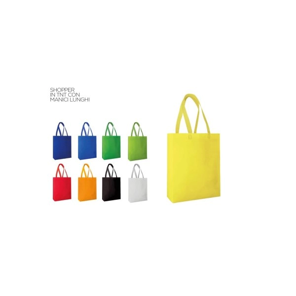 BORSA SHOPPER CON MANICI LUNGHI IN TNT 38x42x10