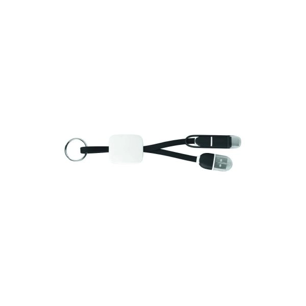 PORTACHIAVI CON CAVO USB E MICRO USB