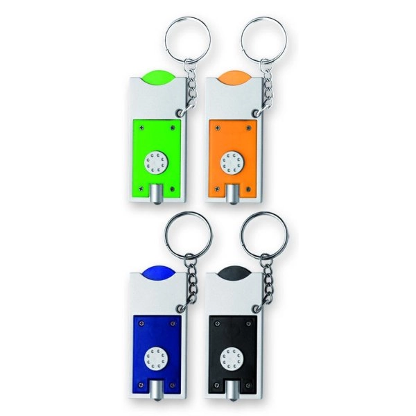 PORTACHIAVI CON LUCE E GETTONE PER CARRELLO