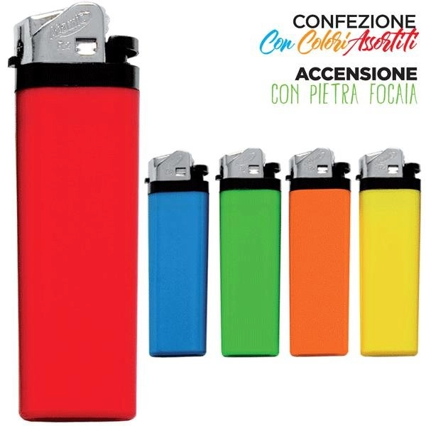 ACCENDINO A PIETRA FOCAIA IN PLASTICA NEON
