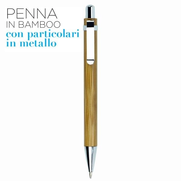 BILBAO - Penna a sfera in Bamboo particolari in metallo