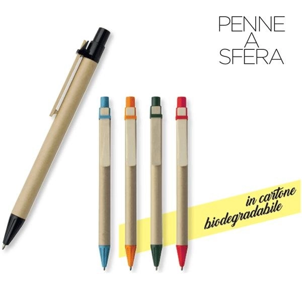 MADRID - Penna sfera in cartone biodegradabile
