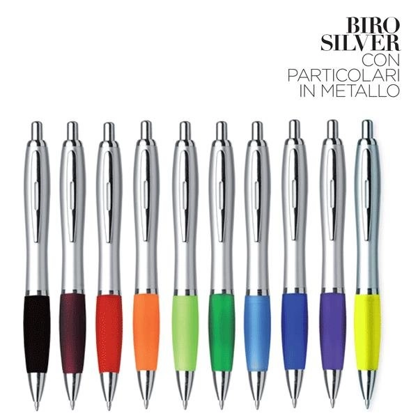 NEW YORK - Penna a sfera in plastica silver
