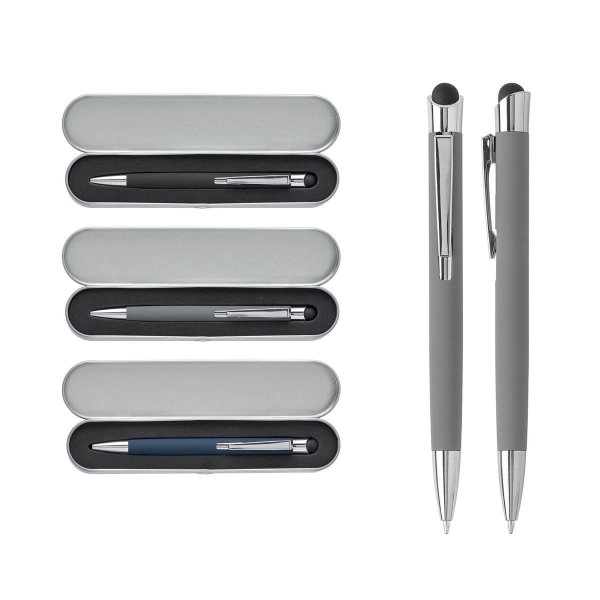 PENNA SFERA TOUCH IN ALLUMINIO CON CUSTODIA