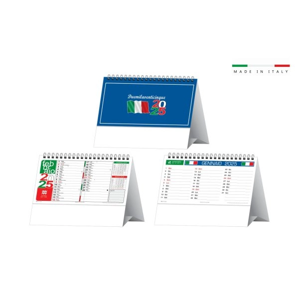 Calendario da tavolo TRICOLORE 13 fogli 19x14,5